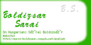 boldizsar sarai business card